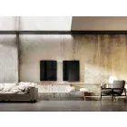 Infračervený design elektrický chladič v černém čirém skle Viadurini