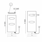 Elektrický designový radiátor pro koupelnu z oceli 6 měří 1000 W - maska Viadurini