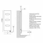 Elektrický designový radiátor pro koupelnu z oceli 6 měří 1000 W - maska Viadurini