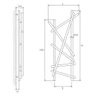 Elektrický ocelový radiátor s kulatými trubkami vyrobený v Itálii - náhodný Viadurini