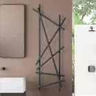 Elektrický ocelový radiátor s kulatými trubkami vyrobený v Itálii - náhodný Viadurini