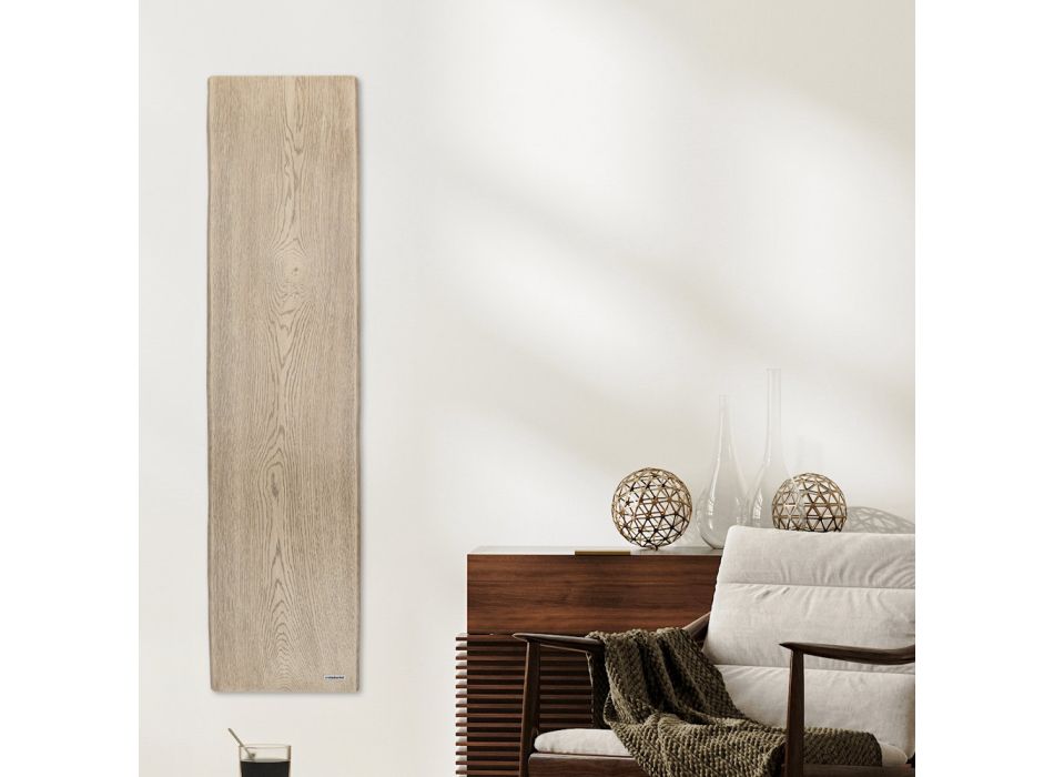 Elektrický radiátor z italského mramorového prášku s dřevěným efektem - Wood50 Viadurini