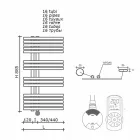 Nástěnný elektrický radiátor pro koupelnu 400 W - Peacock Viadurini