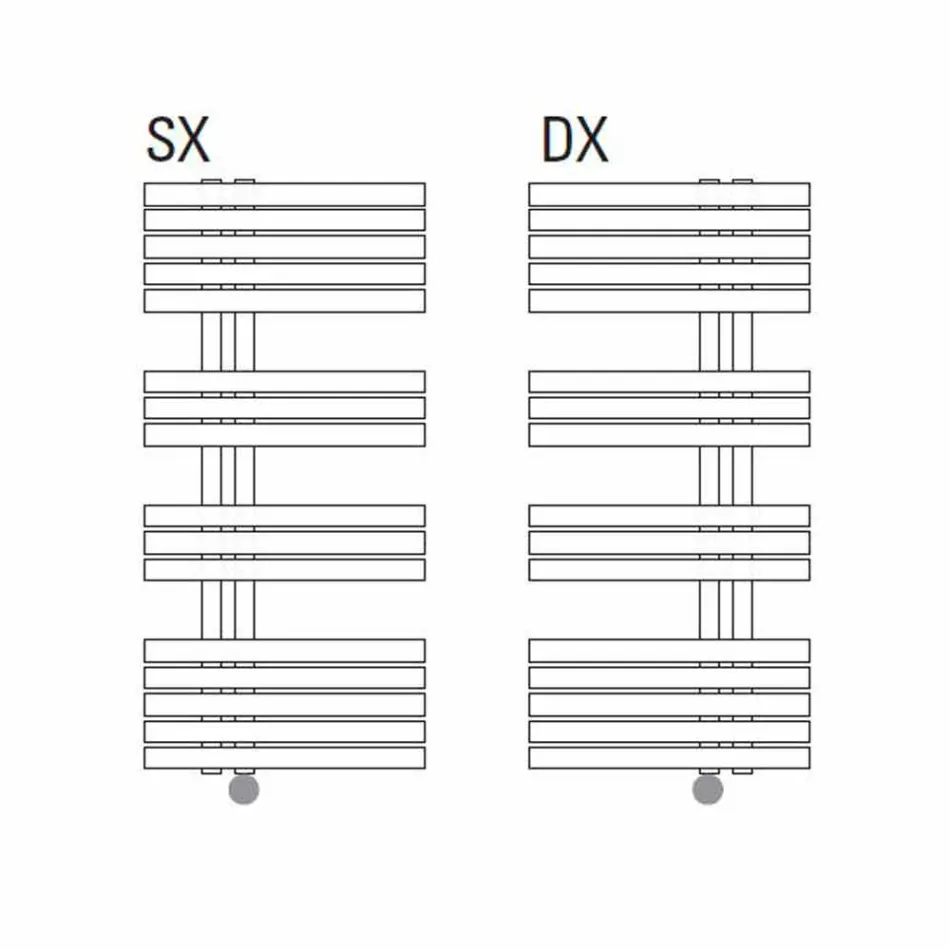 Nástěnný elektrický radiátor pro koupelnu 400 W - Peacock Viadurini