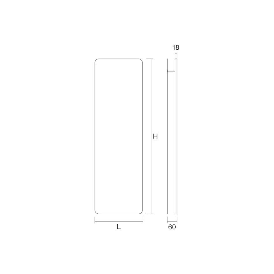 Elektrický radiátor vyrobený ze skla a hliníku Made in Italy - Glazura Viadurini