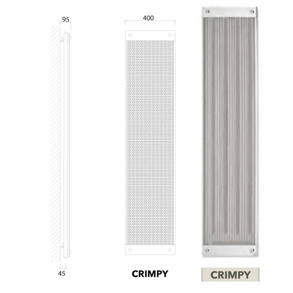 Elektrické radiátory vertikální moderní design nové šaty podle Scirocco H Viadurini