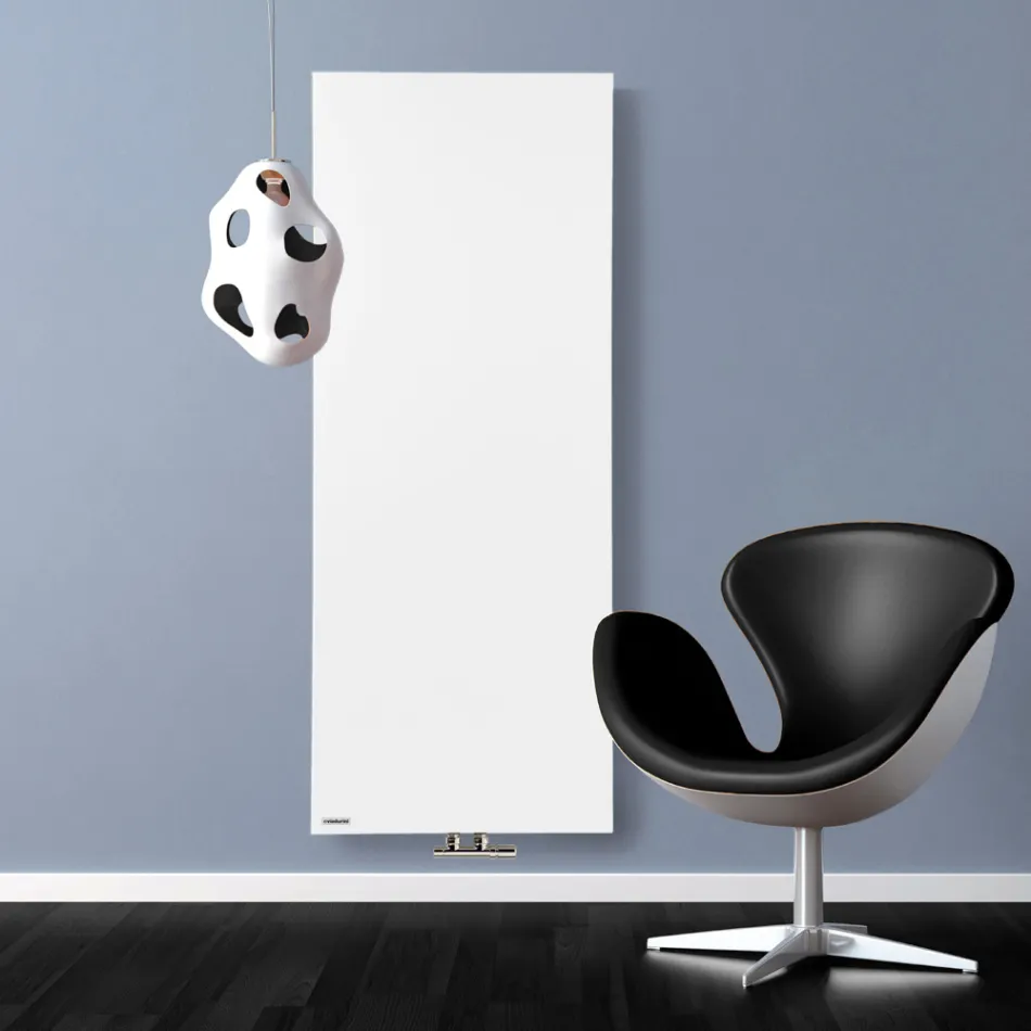 Designový hybridní radiátor z hladkého italského mramorového prášku - linie Viadurini