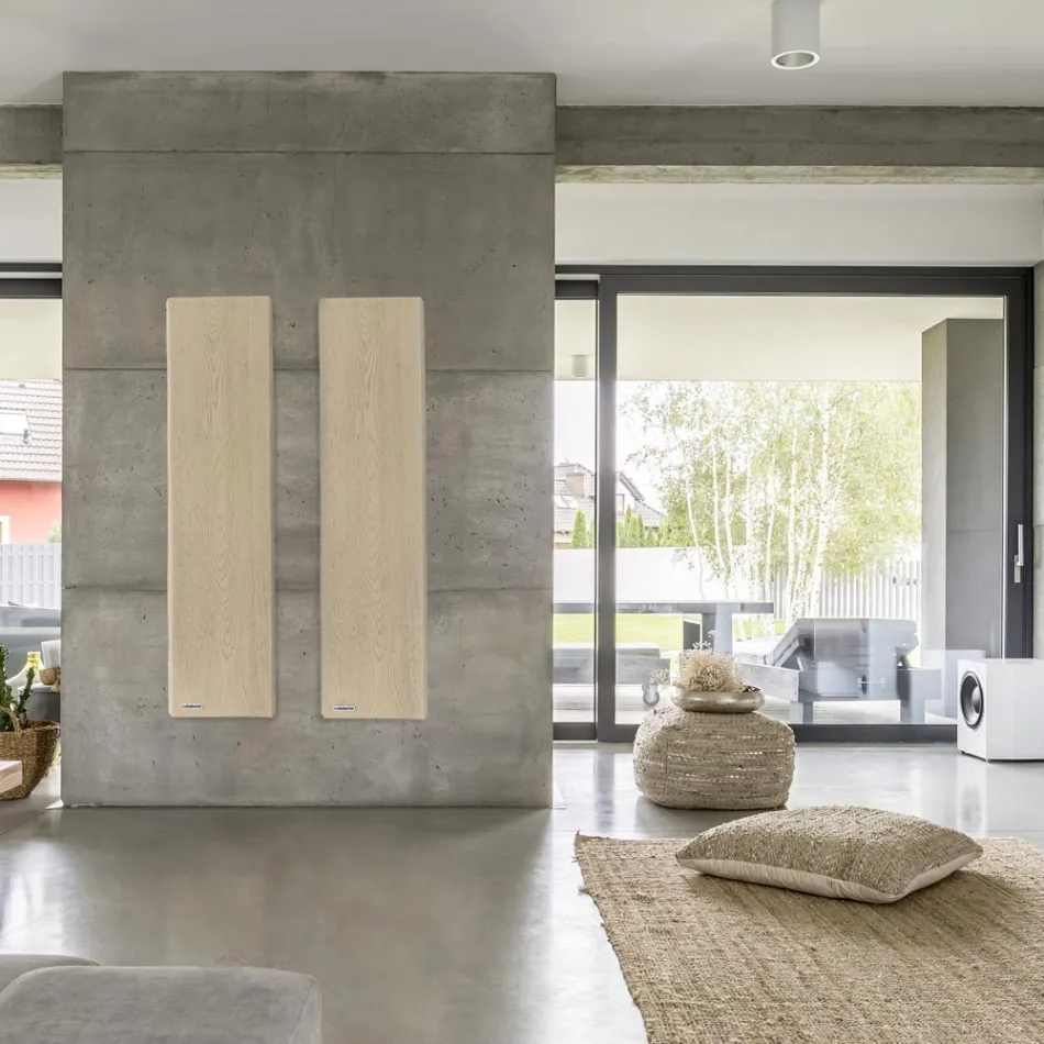 Hybridní radiátor z italského mramorového prášku s dřevěným efektem - Wood50 Viadurini