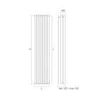 Hydraulický radiátor s horizontálními kolektory a vertikálním potrubím - Colomba Viadurini