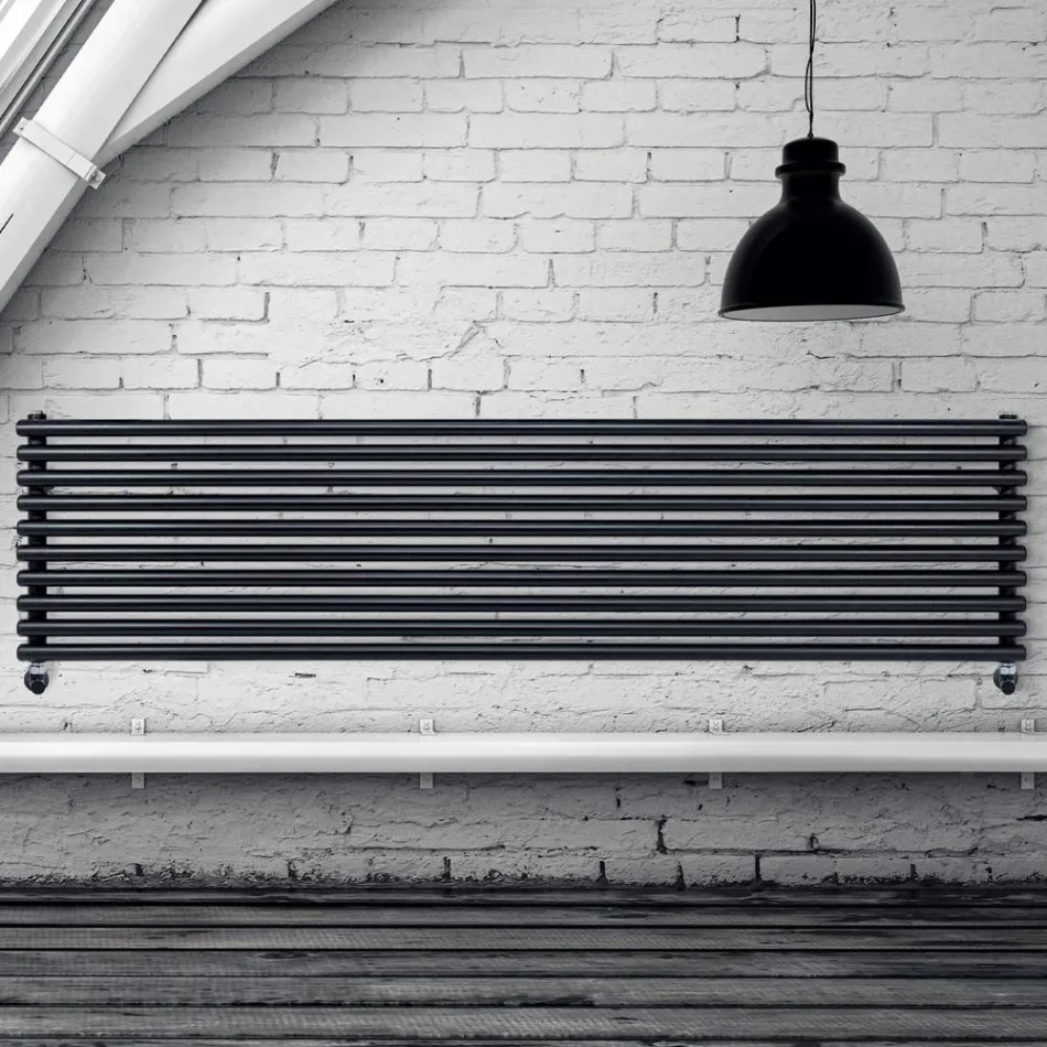 Hydraulický radiátor se svislými kolektory a vodorovným potrubím - Složený Viadurini