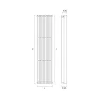 Hydraulický radiátor s dvojitou řadou plochých prvků vyrobený v Itálii - Makedonie Viadurini