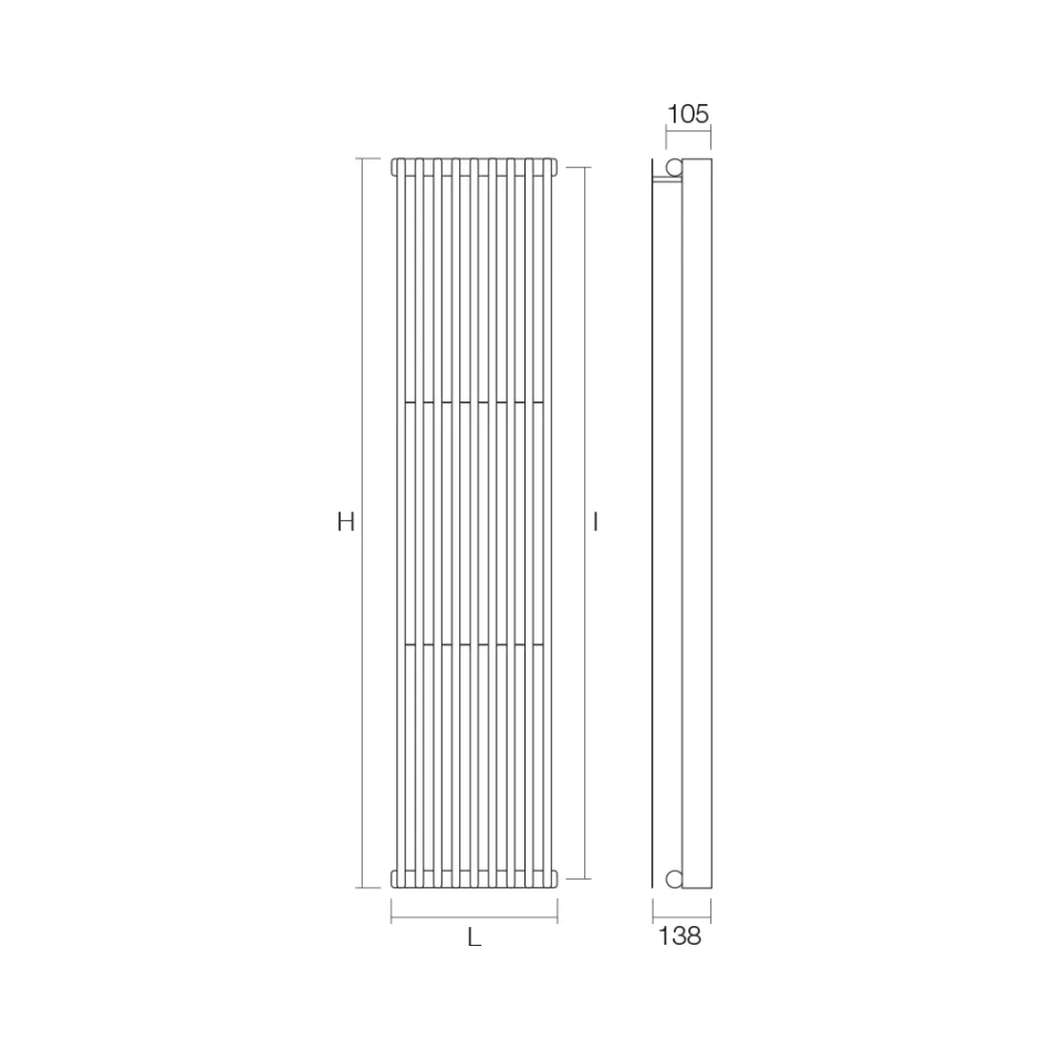 Hydraulický radiátor s dvojitou řadou plochých prvků vyrobený v Itálii - Makedonie Viadurini