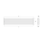 Hydraulický radiátor s jednoduchými čtvercovými prvky Made in Italy - Nugát Viadurini