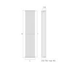 Hydraulický radiátor s trojitou řadou vertikálních prvků Made in Italy - Cenci Viadurini