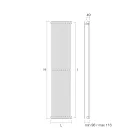 Hydraulický chladič s řadou vertikálních prvků vyrobený v Itálii - karbon Viadurini