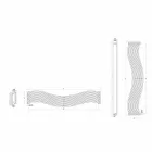 Termoarredo Hydraulický moderní design v vlnu Scirocco H oceli Viadurini