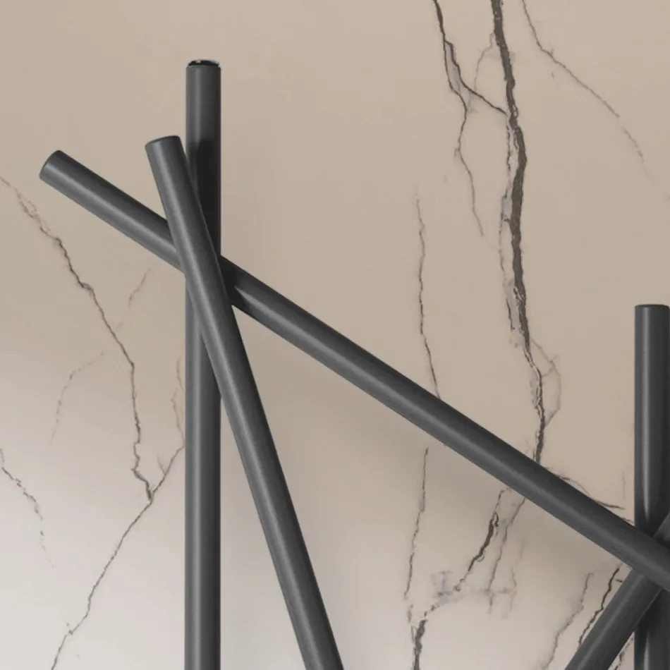 Ocelový hydraulický radiátor s trubkami s kulatým průřezem vyrobený v Itálii - náhodný Viadurini