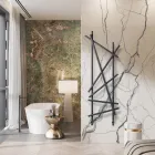 Ocelový hydraulický radiátor s trubkami s kulatým průřezem vyrobený v Itálii - náhodný Viadurini