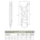 Ocelový hydraulický radiátor s trubkami s kulatým průřezem vyrobený v Itálii - náhodný Viadurini