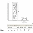 Hydraulický Termoarredo ocel, metropolitní styl Mikado Scirocco H Viadurini