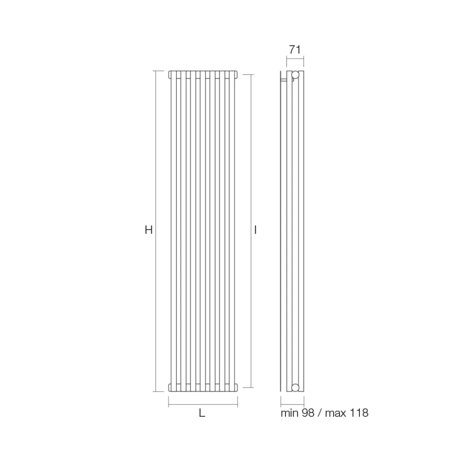 Hydraulický radiátor vyrobený z uhlíkové oceli - zmrzlina Viadurini