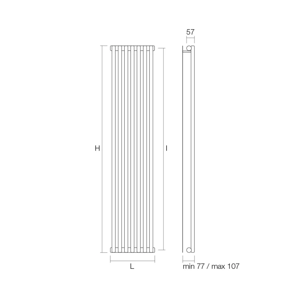 Hydraulický radiátor vyrobený z uhlíkové oceli Made in Italy - Cannoli Viadurini