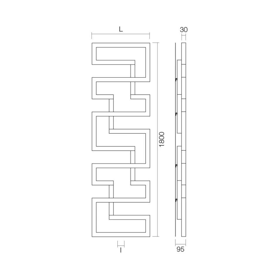 Hydraulický radiátor vyrobený z nerezové oceli Made in Italy - Trouba Viadurini