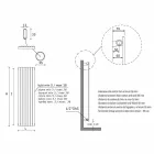 Vertikální hydraulický nástěnný radiátor s moderním designem do 1224 W - Regolo Viadurini