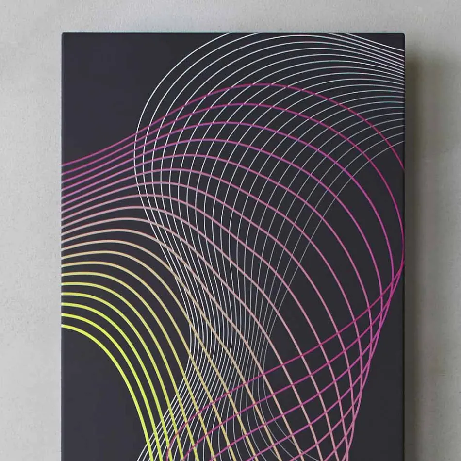 Moderní hydraulický nástěnný radiátor z oceli s dekorací 839 W - Kelvin Viadurini