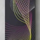 Moderní hydraulický nástěnný radiátor z oceli s dekorací 839 W - Kelvin Viadurini