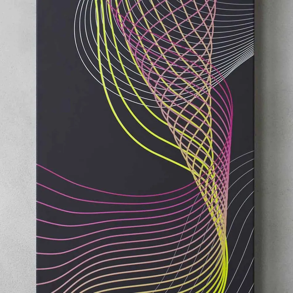 Moderní hydraulický nástěnný radiátor z oceli s dekorací 839 W - Kelvin Viadurini