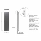 Moderní hydraulický nástěnný radiátor z oceli s dekorací 839 W - Kelvin Viadurini