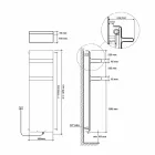 Vertikální elektrický designový radiátor na ručníky do 1000 W - Rebel Viadurini