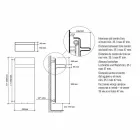 Věšák na ručníky s radiátorem, vertikální, hydraulický až 719 W - Rebel Viadurini