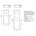 Věšák na ručníky s radiátorem, vertikální, hydraulický až 719 W - Rebel Viadurini