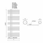 Nástěnný ohřívač ručníků s moderním designem do 690 W - páv Viadurini