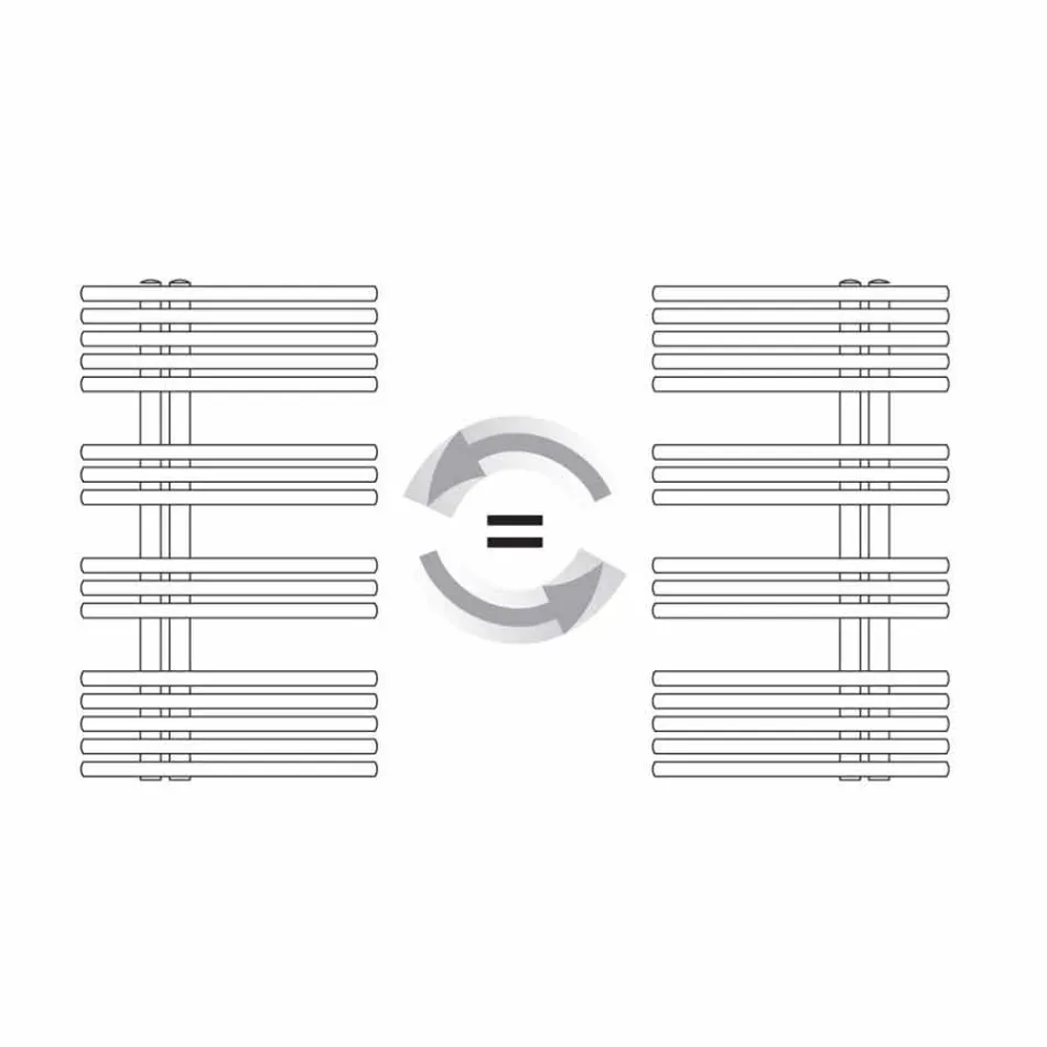 Nástěnný ohřívač ručníků s moderním designem do 690 W - páv Viadurini
