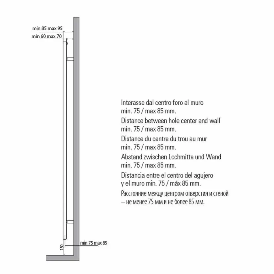 Radiátorový ohřívač ručníků, čtvercový design z oceli 412 W - věž Viadurini
