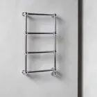 Radiátorový elektrický ohřívač ručníků chromovaný v mosazném provedení 200 W - Caesar Viadurini