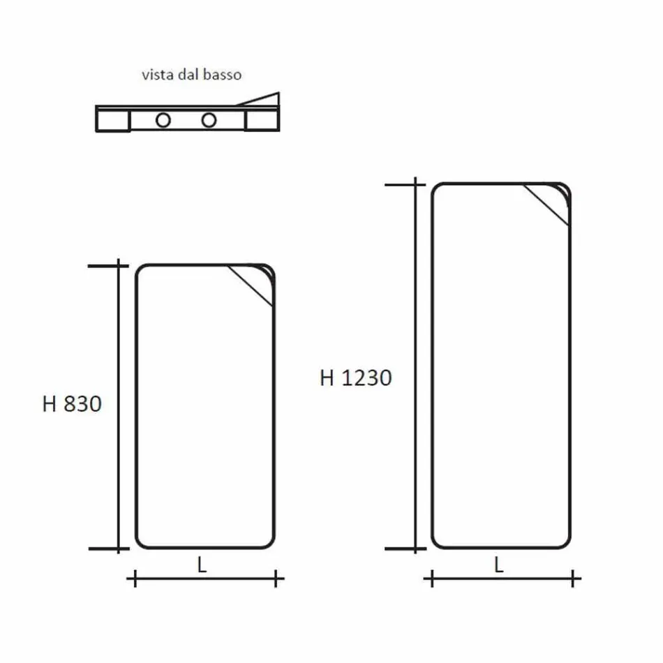 Vertikální chladič s hydraulickým designem z barevného hliníku do 662 W - kniha Viadurini