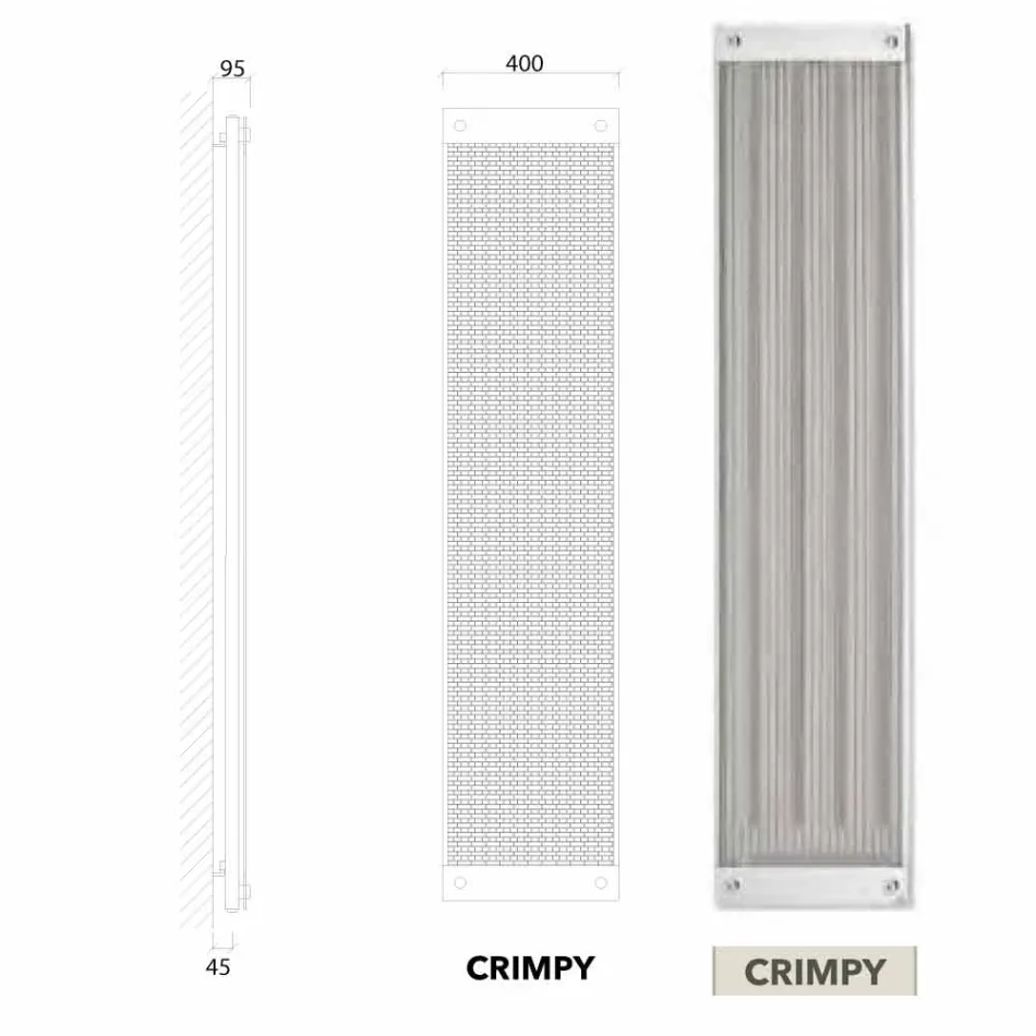 Vertikální hydraulický Termoarredo moderní design nové šaty podle Scirocco H Viadurini