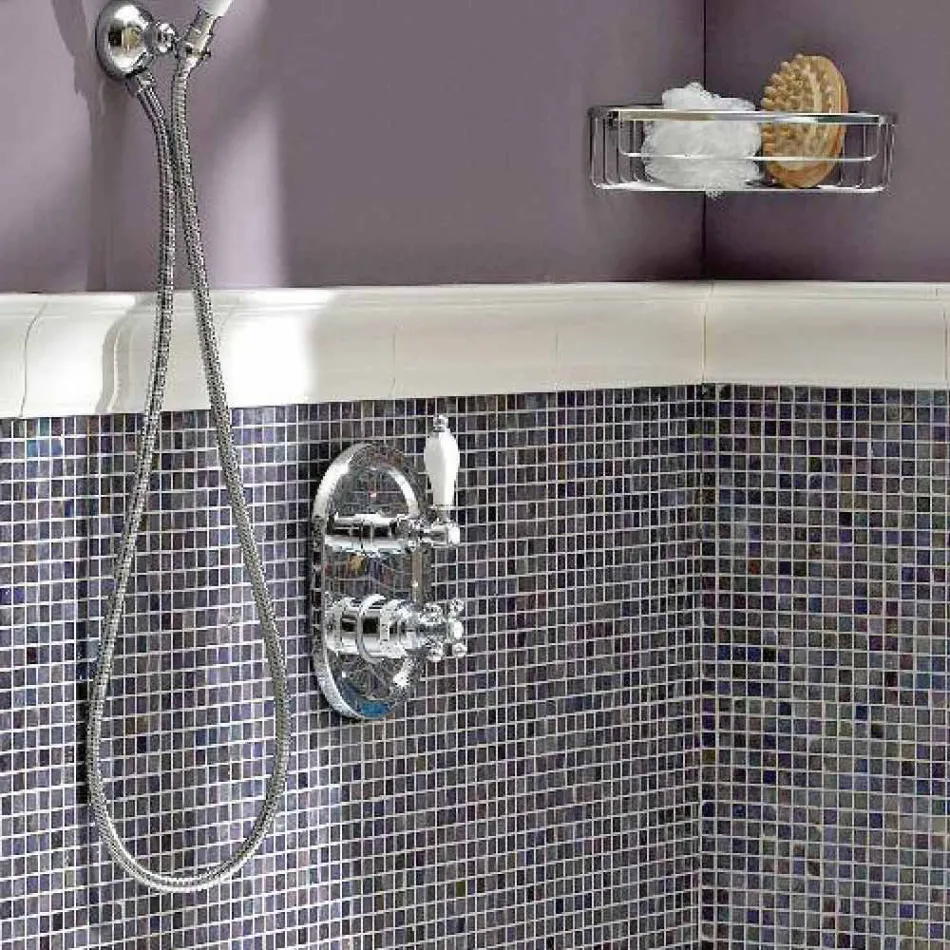 Vintage design Vestavěný sprchový termostat z mosazi Made in Italy - Elisea Viadurini