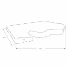 Závěsná koupelnová deska z masivního teakového dřeva, jedinečný kus - perfektní Viadurini