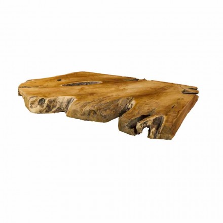 Závěsná koupelnová deska z masivního teakového dřeva, jedinečný kus - perfektní Viadurini