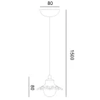 Závěsná terakotová lampa Toscot Apuane bez rozety Made in Toscany Viadurini