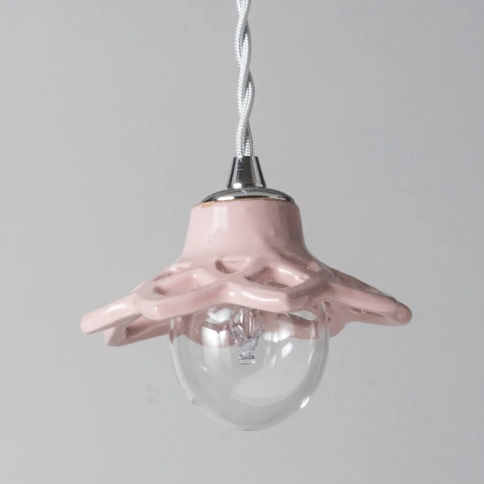 Závěsná terakotová lampa Toscot Apuane bez rozety Made in Toscany Viadurini