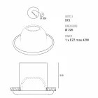 TOSCOT Battersea velkému maják postaven Ø22,5 cm Made v Toskánsku Viadurini