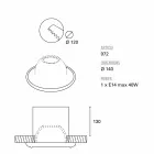 TOSCOT Battersea maják zapuštěné o průměru 14 cm Vyrobeno v Toskánsku Viadurini