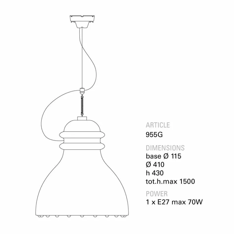 TOSCOT Battersea Contemporary závěsná lampa keramická Viadurini
