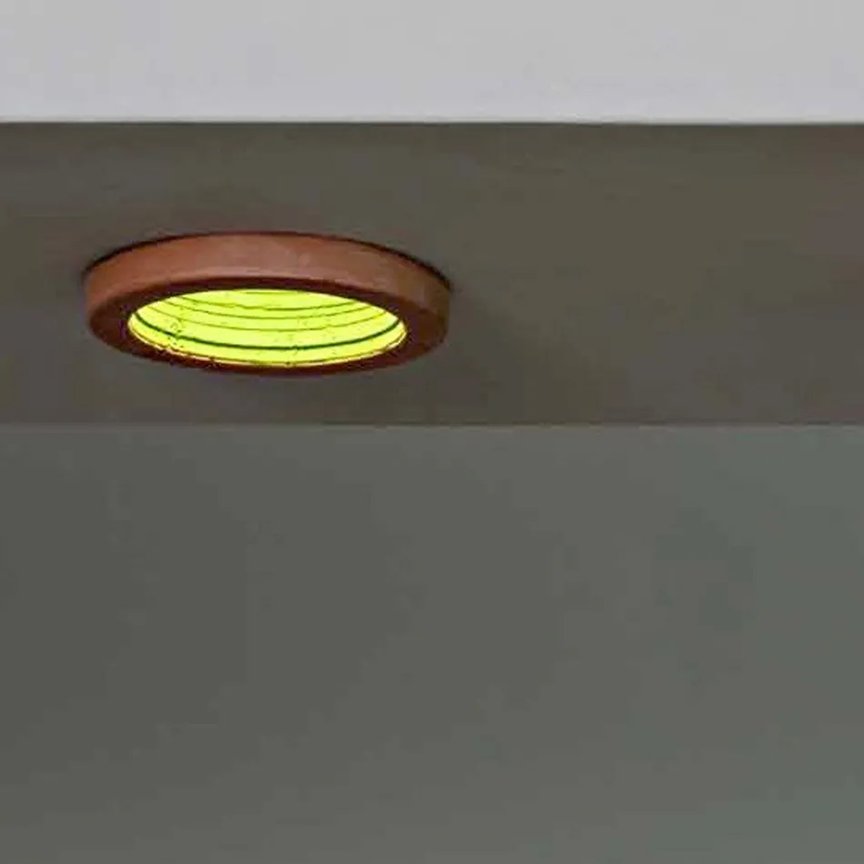 Vestavné bodové svítidlo Toscot Carso Ø14 cm z terakoty vyrobené v Toskánsku Viadurini